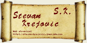 Stevan Krejović vizit kartica